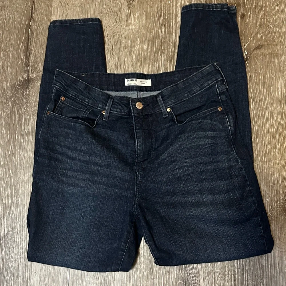 Signature Levi Strauss Totally Shaping Skinny Blue Denim Jeans Pants Women’s 31 - Picture 2 of 8